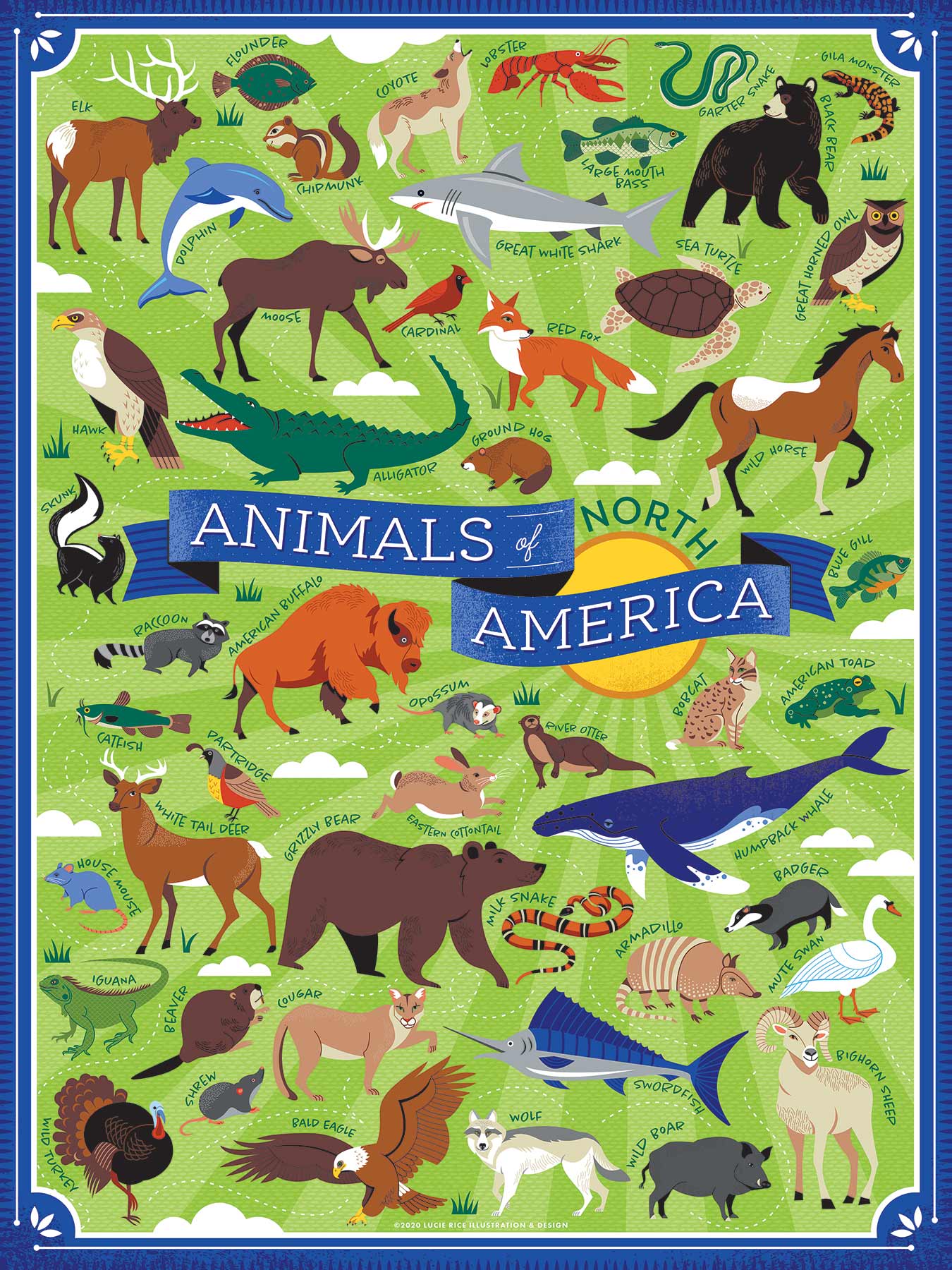 Animals of America Puzzle