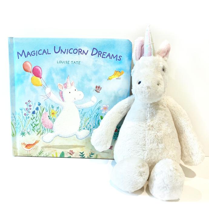 Unicorn Dreams Book and Bashful Unicorn Set