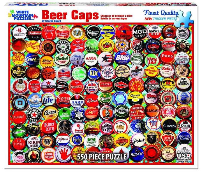 Beer Bottle Caps - 1000 Piece Jigsaw Puzzle
